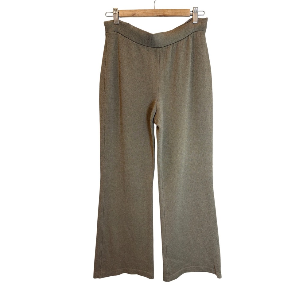 St John Collection Santana Knit Pants‎ Brown Straight Leg Trousers Size 4